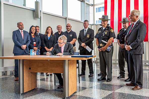Commander Lowe Governor DeWine in 2019 dewine meeting